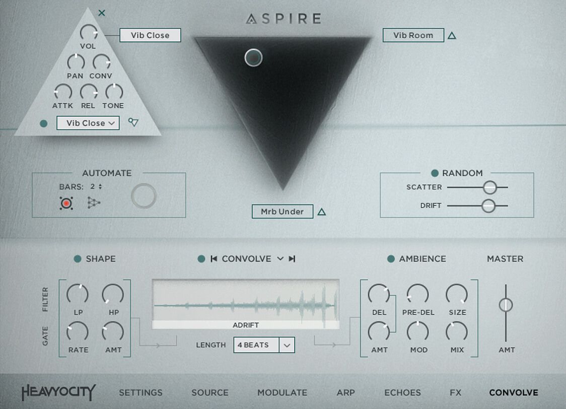 Heavyocity ASPIRE: Modern Mallets - Convolve View