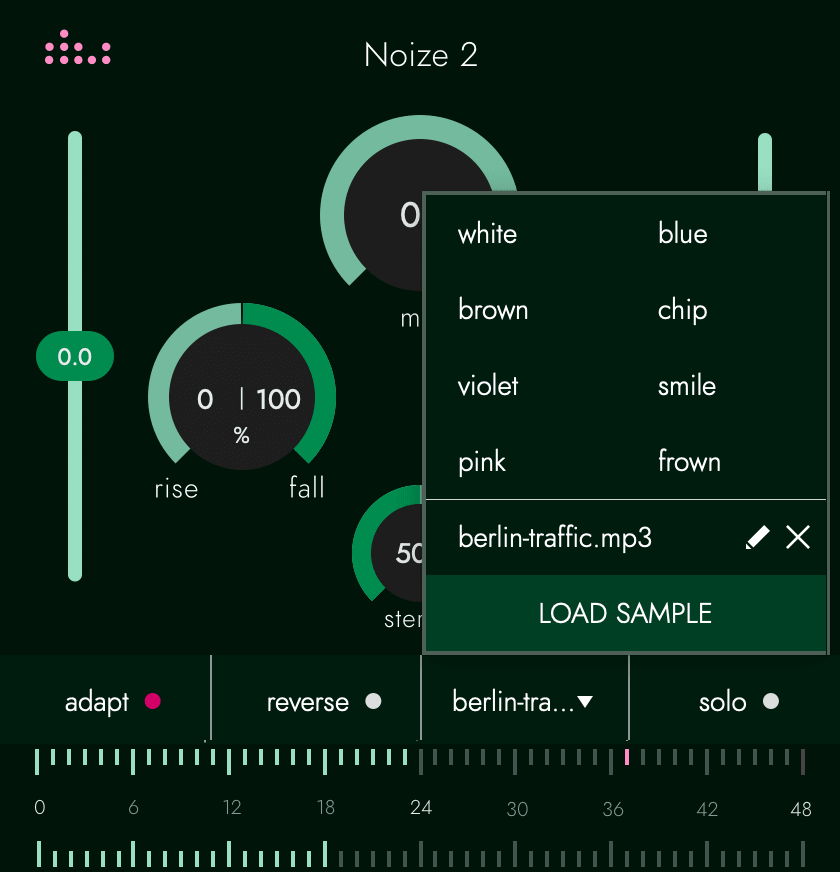 Noize 2 - User Interface (Load Sample)