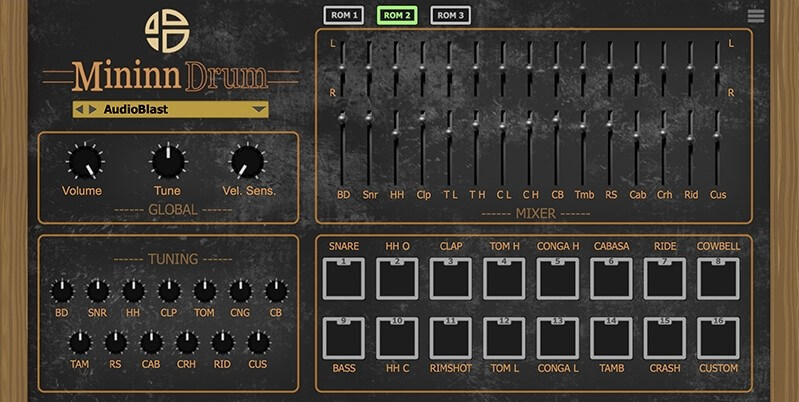 Audio Blast Mininn Drum - GUI 2
