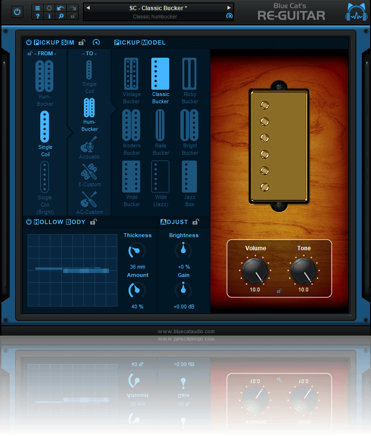 Re-Guitar - User Interface (Classic Humbucker)