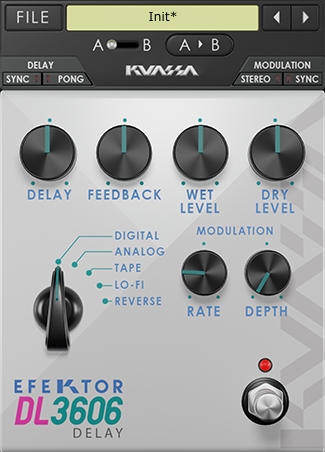 EFEKTOR DL3606 Delay - User Interface