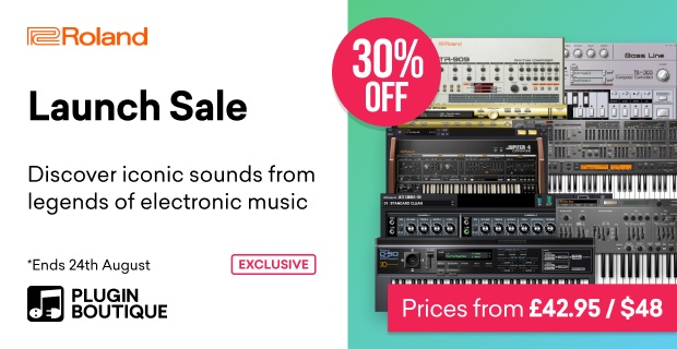 Roland Launch Sale, Save 30% at Plugin Boutique