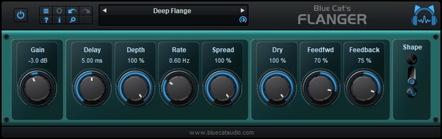 Blue Cat’s Flanger interface