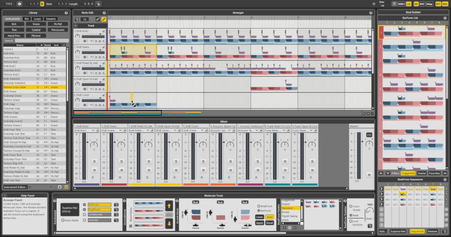 Liquid Rhythm - BeatBuilder + Mixer + Library Instruments