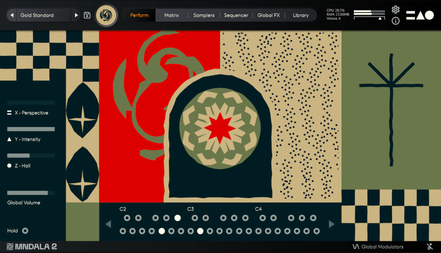 MNTRA Instruments Klavir - GUI