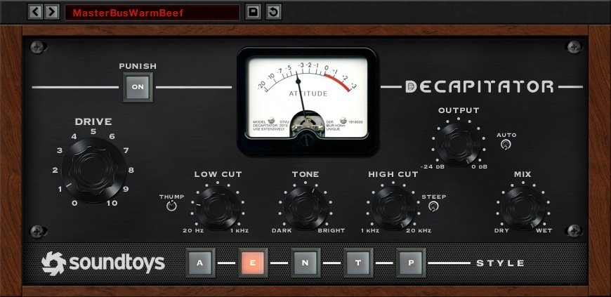 Soundtoys Decapitator - User Interface