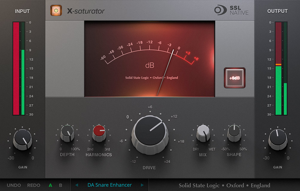 SSL Native X-Saturator - Main GUI