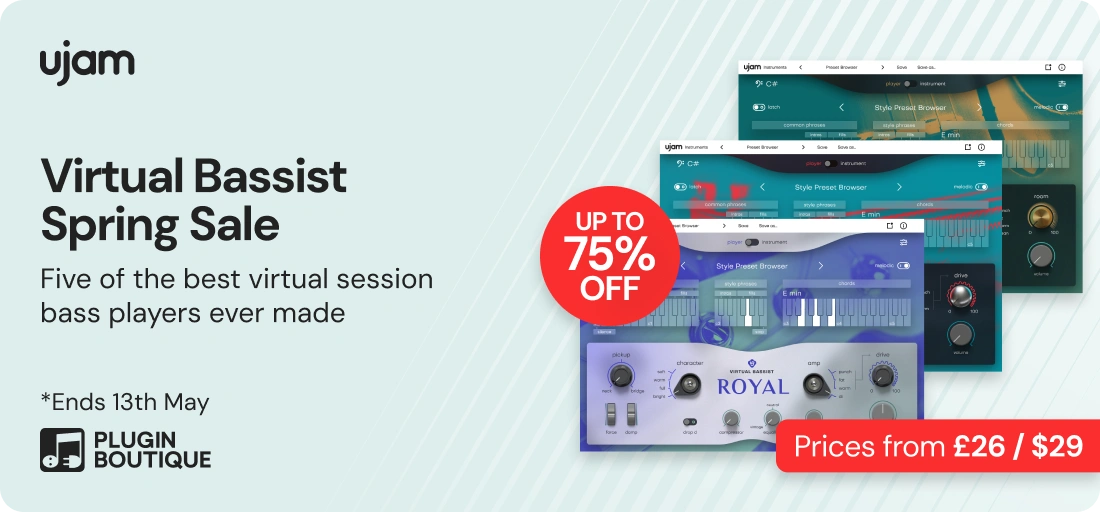 ujam Virtual Bassist Series Spring Sale