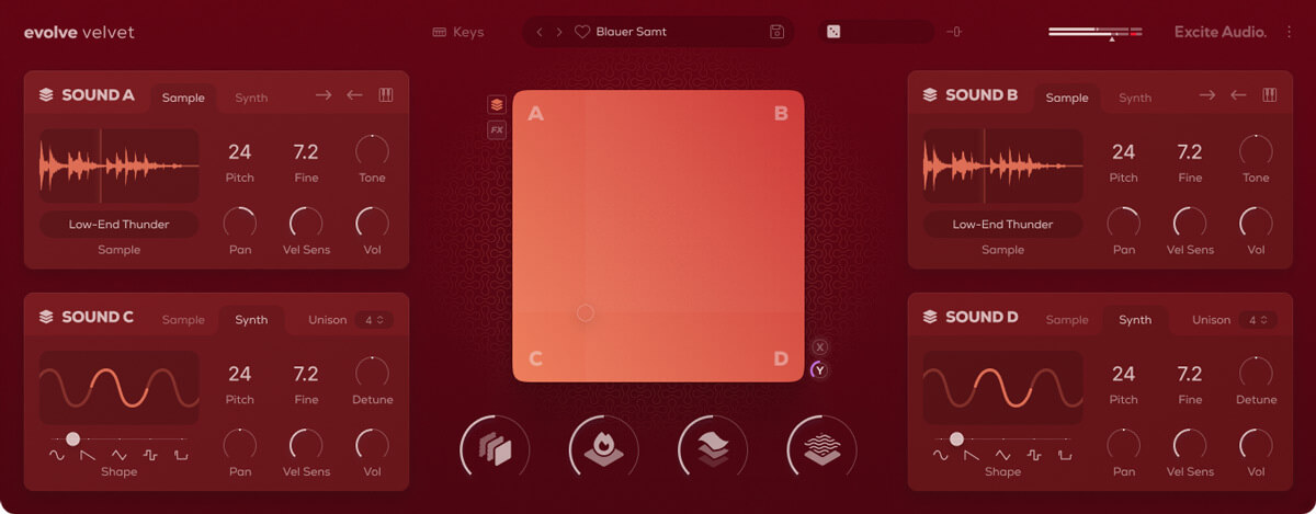Excite Audio Evolve Velvet - Main Page