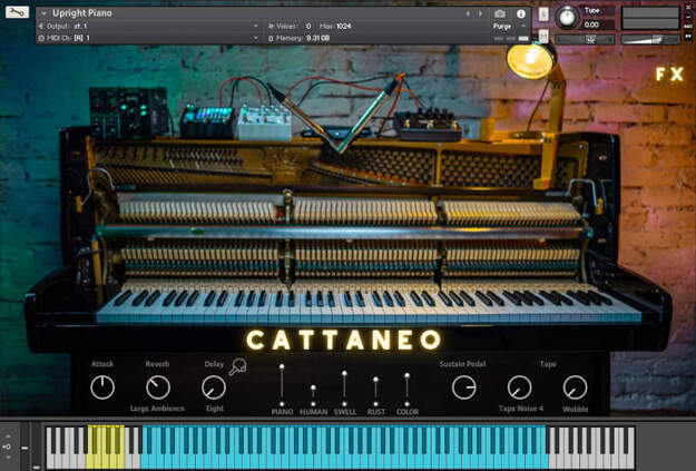 Cattaneo Upright Piano interface