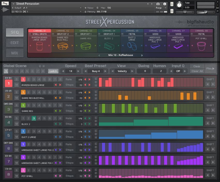 Street Percussion - User Interface (Sequence 02)
