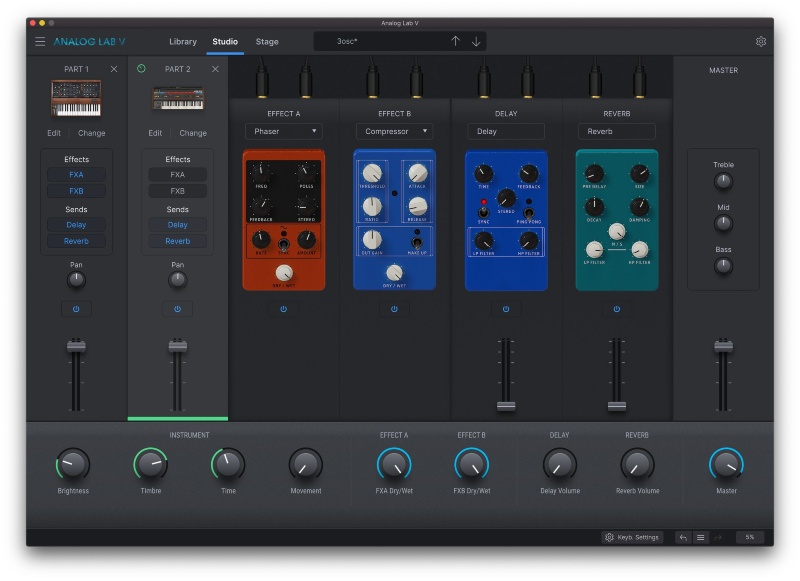Analog Lab V - User Interface - Studio
