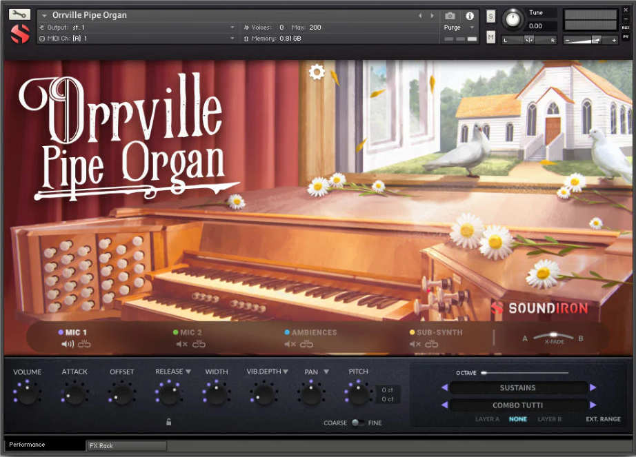 Orrville Pipe Organ - Main UI
