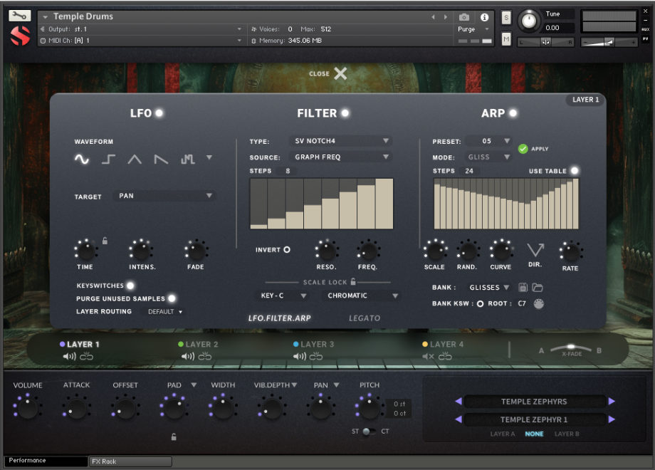 Temple Drums - UI Gliss