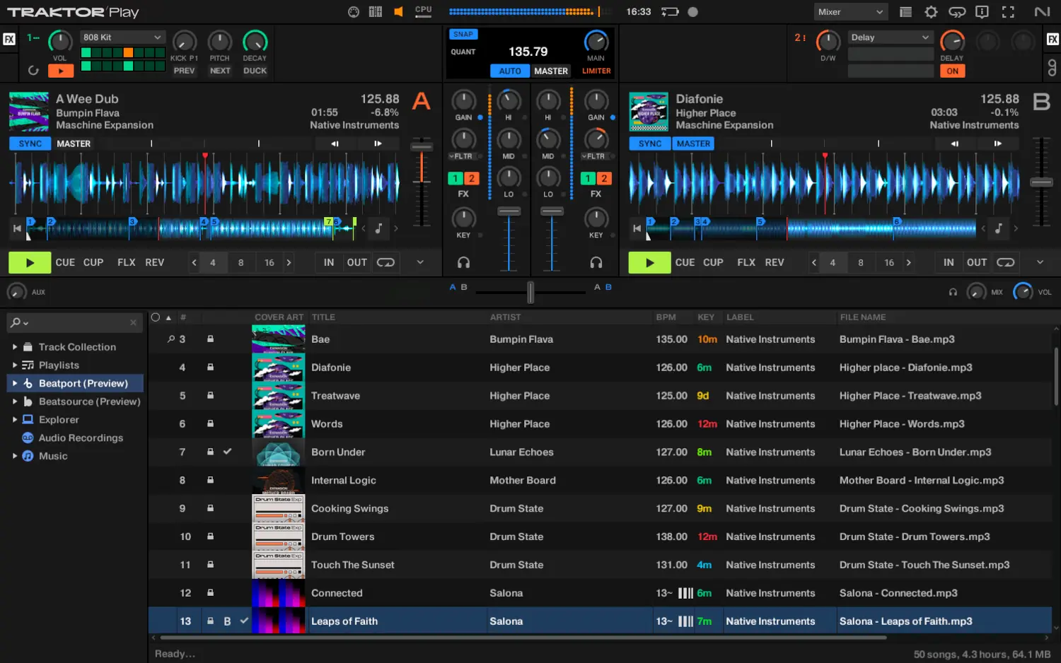 Traktor Play - UI