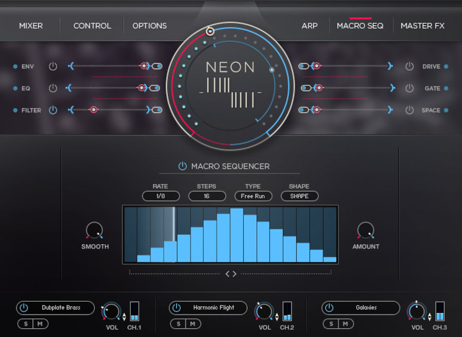 Mosaic Neon - Macro Seq UI