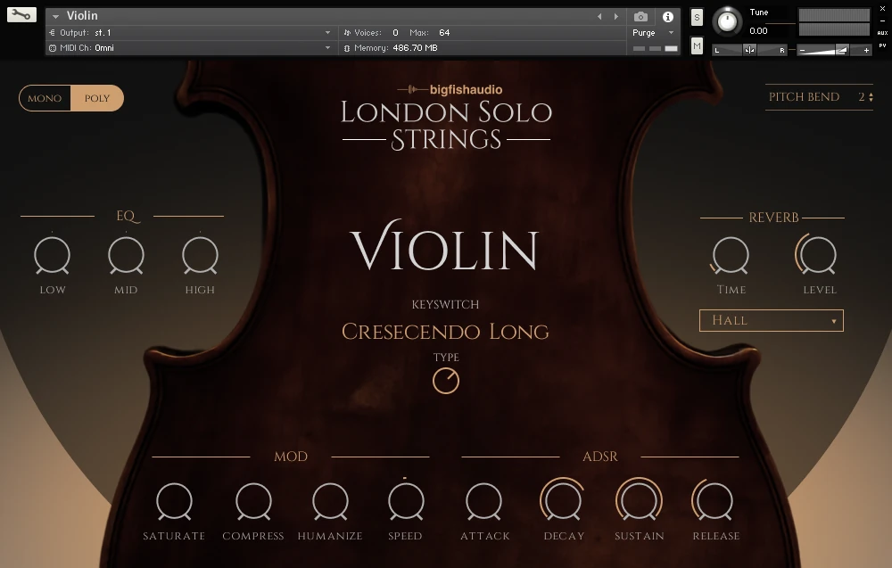 London Solo Strings - Violin UI