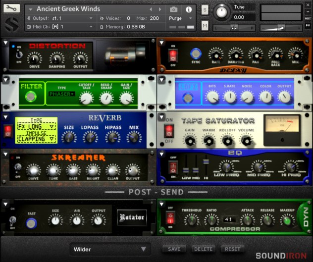 Soundiron Ancient Greek Winds - FX UI