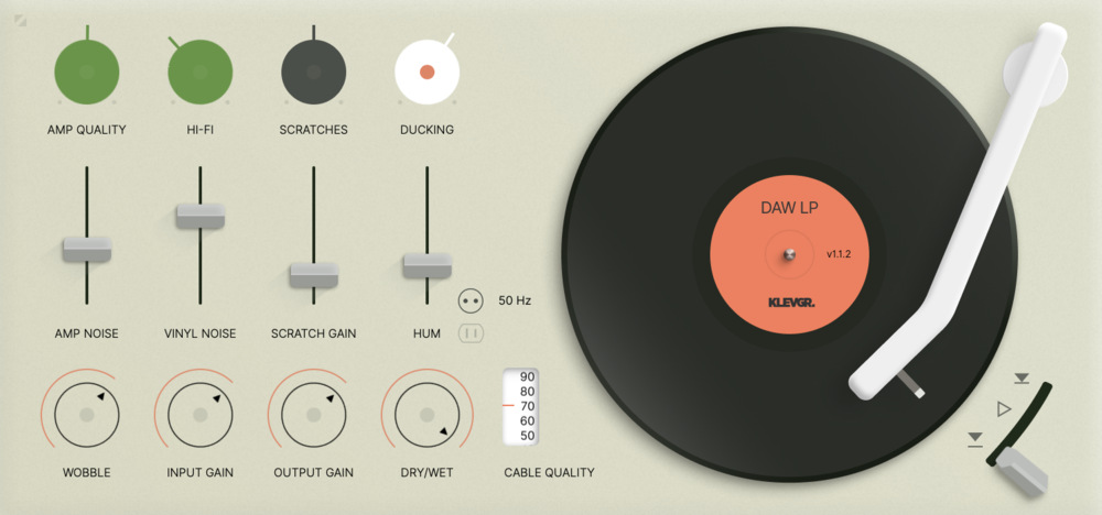 Klevgrand DAW LP - GUI