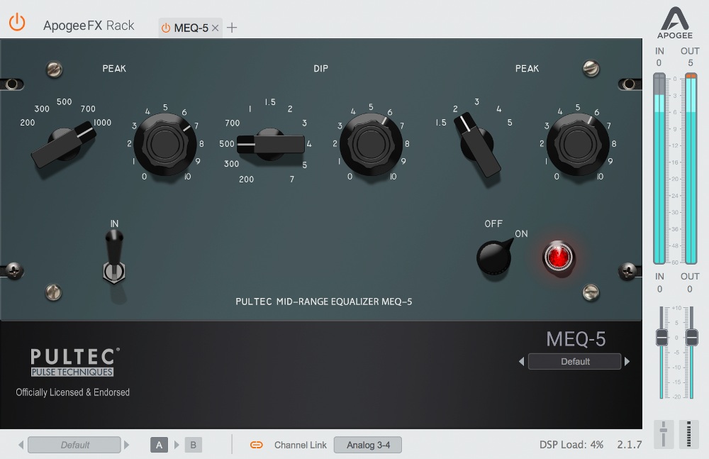 Apogee Pultec MEQ-5 - Light Theme