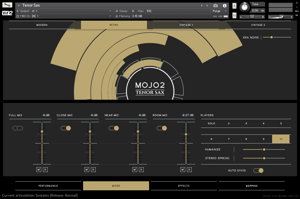 MOJO 2: Tenor Saxophone - GUI 2