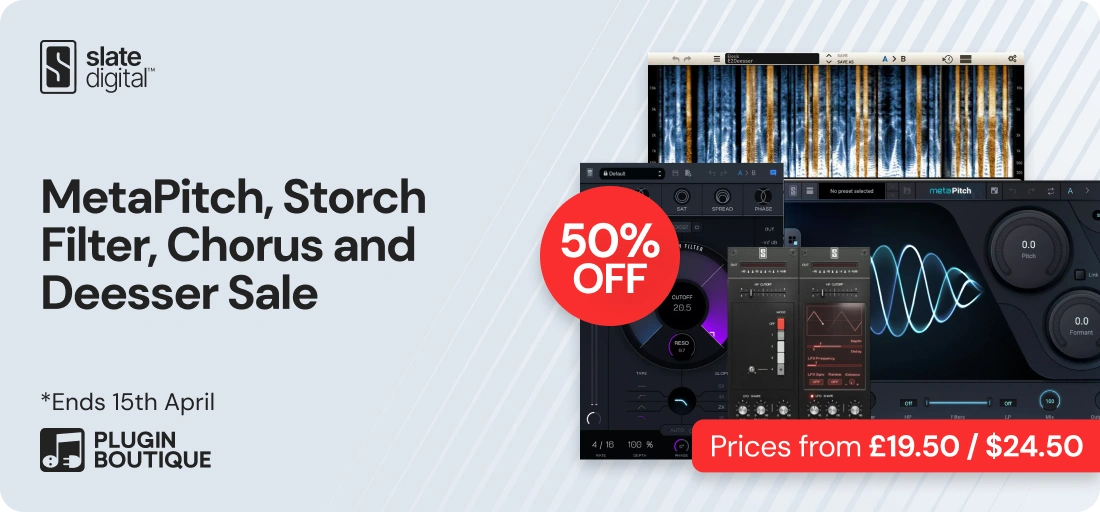 Slate Digital MetaPitch, Storch Filter, Chorus and Deesser Sale 