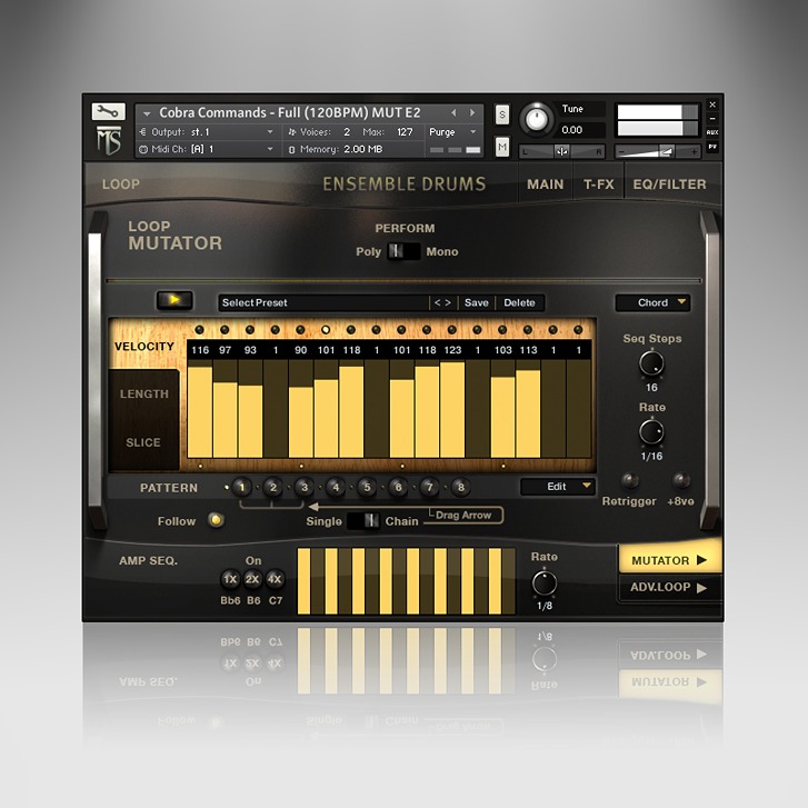 Ensemble Drums Collection Loop Mutator User Interface