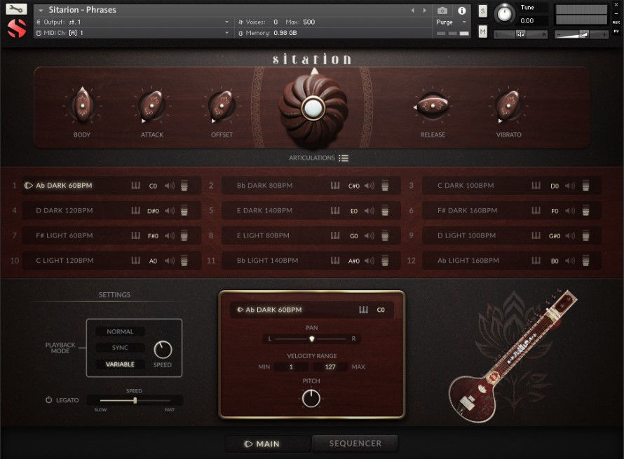 Sitarion - Phrases UI