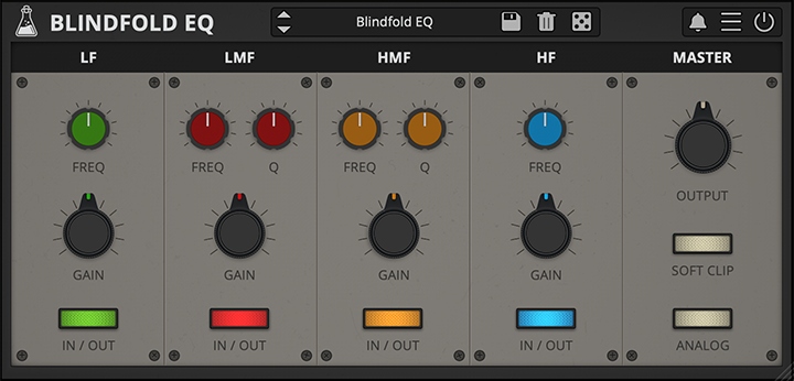 AudioThing Blindfold EQ - Main UI