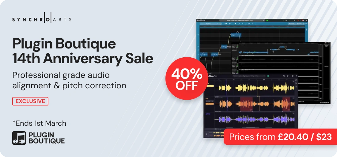 Synchro Arts Plugin Boutique 14th Anniversary Sale (Exclusive)