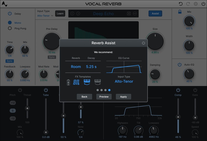 Antares Vocal Reverb - GUI 2