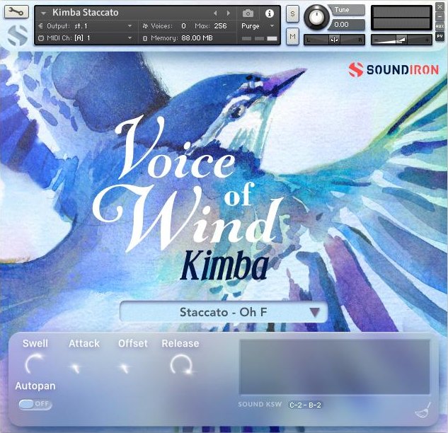 Soundiron Voice of Wind: Kimba - User Interface (Staccato)