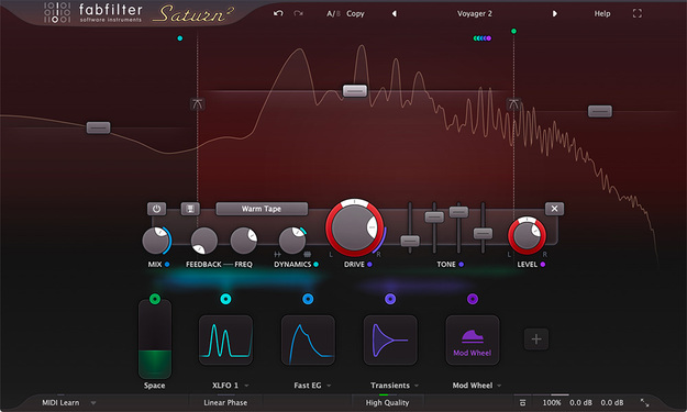 FabFilter Saturn 2 interface