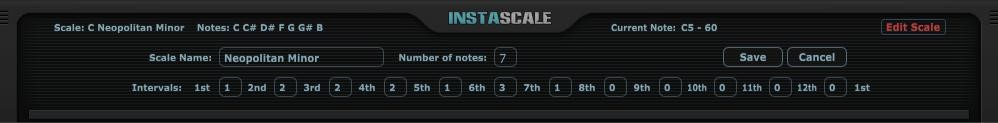 InstaScale - UI (Edit/Add Scales)
