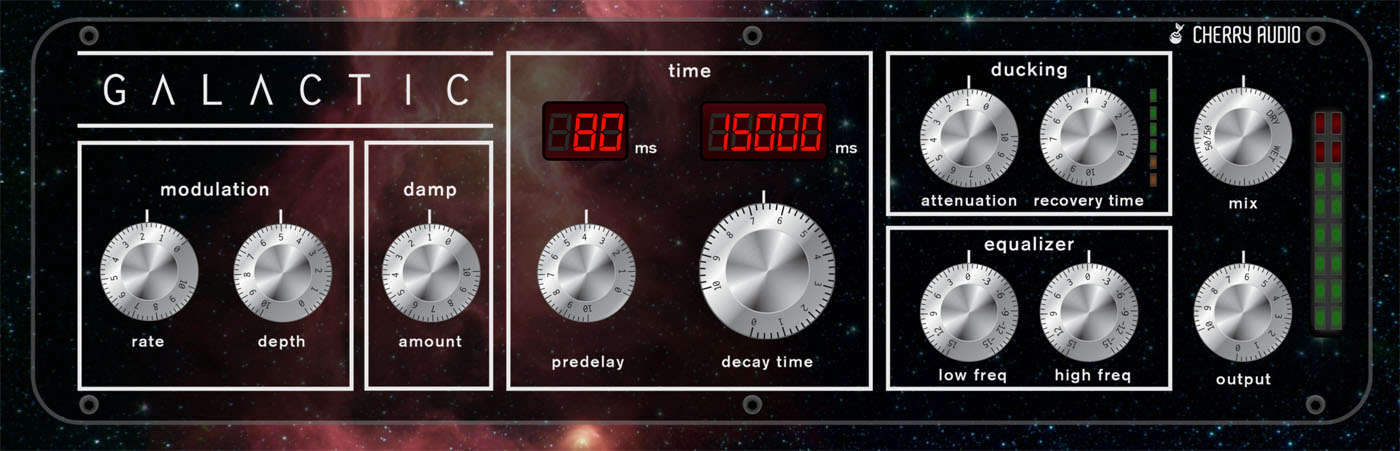 Cherry Audio Galactic Reverb Main GUI