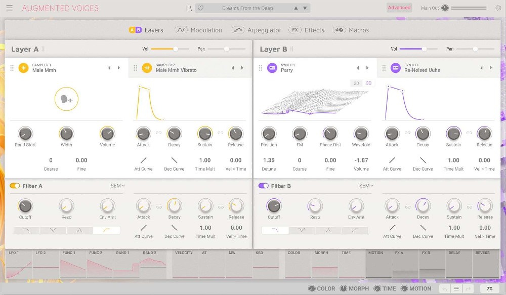 Arturia Augmented VOICES - Layers View