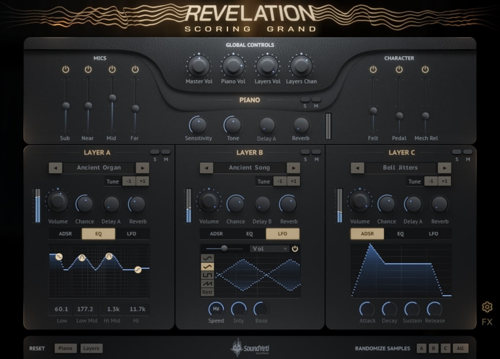 Sound Yeti Revelation Scoring Grand - GUI