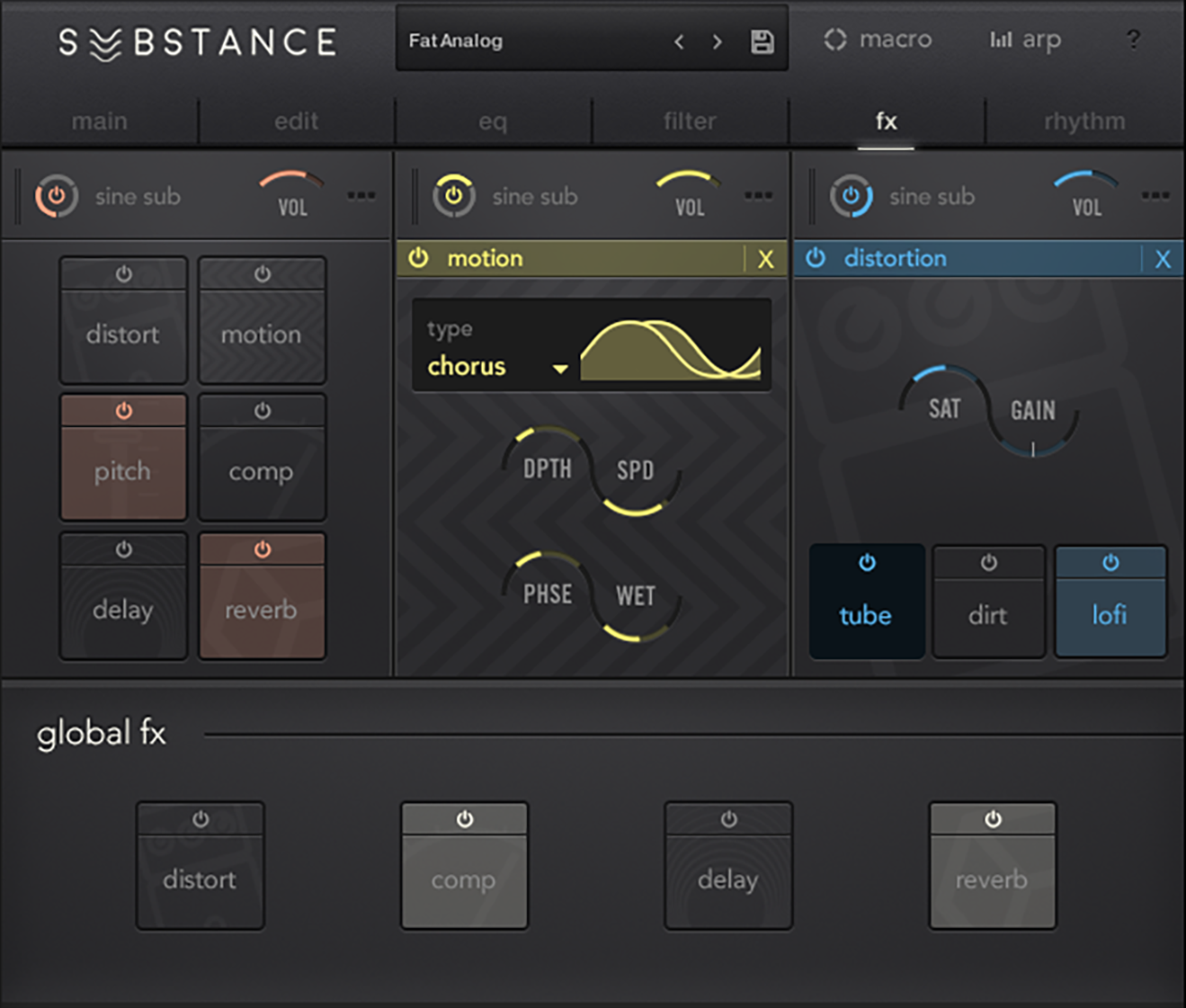 Output SUBSTANCE FX