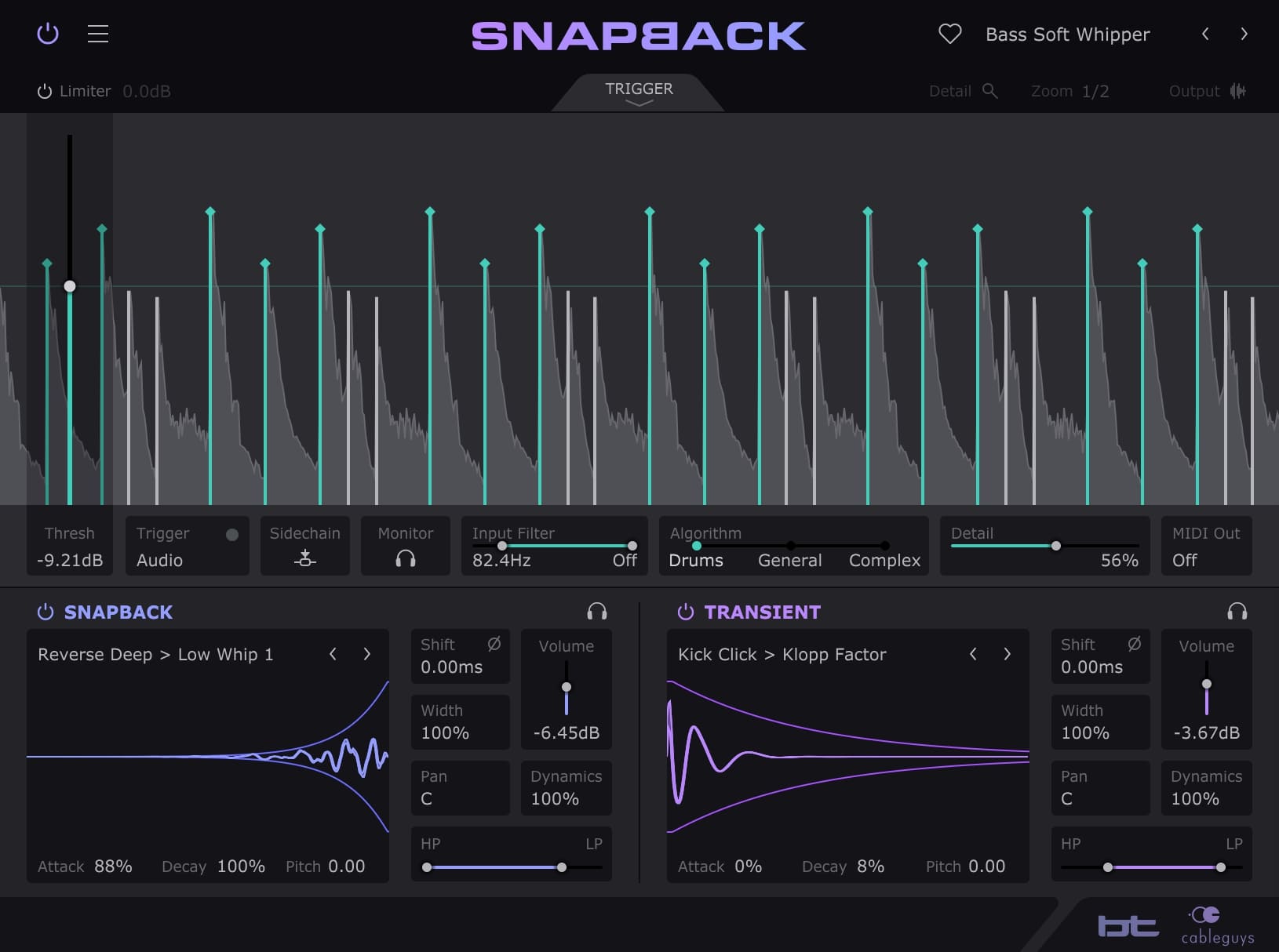 Cableguys Snapback - Sample Triggering