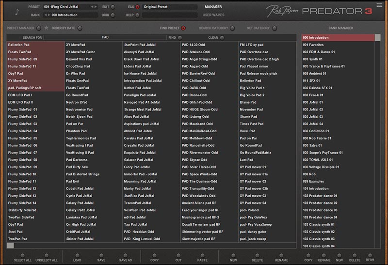 Rob Papen Predator 3 - Bank Manager Find UI