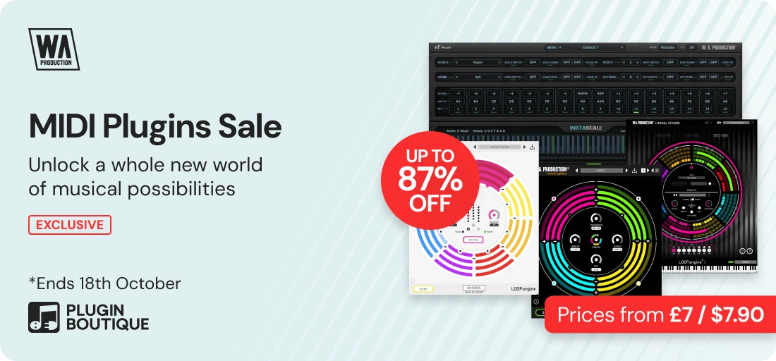 W.A. Production MIDI Plugins Sale (Exclusive)
