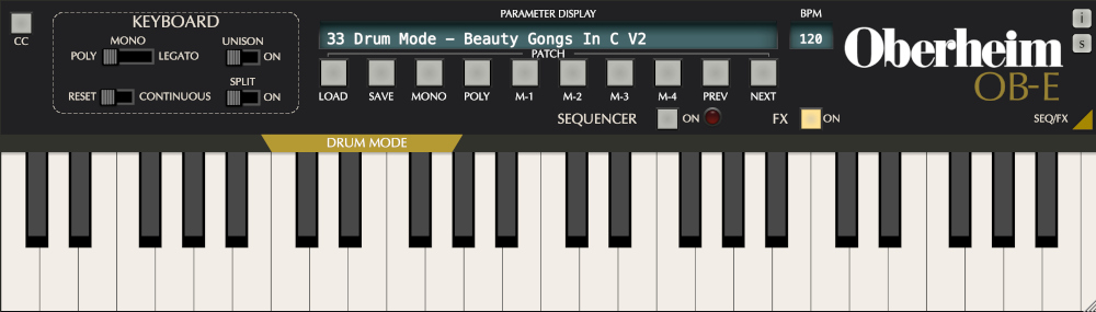 Oberheim OB-E - Drum Mode