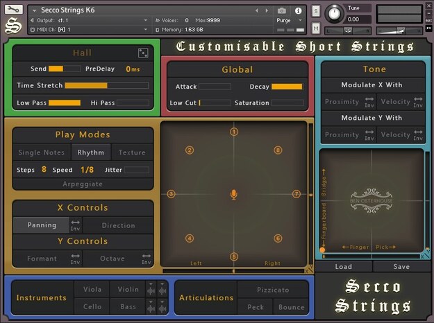 Secco Strings interface