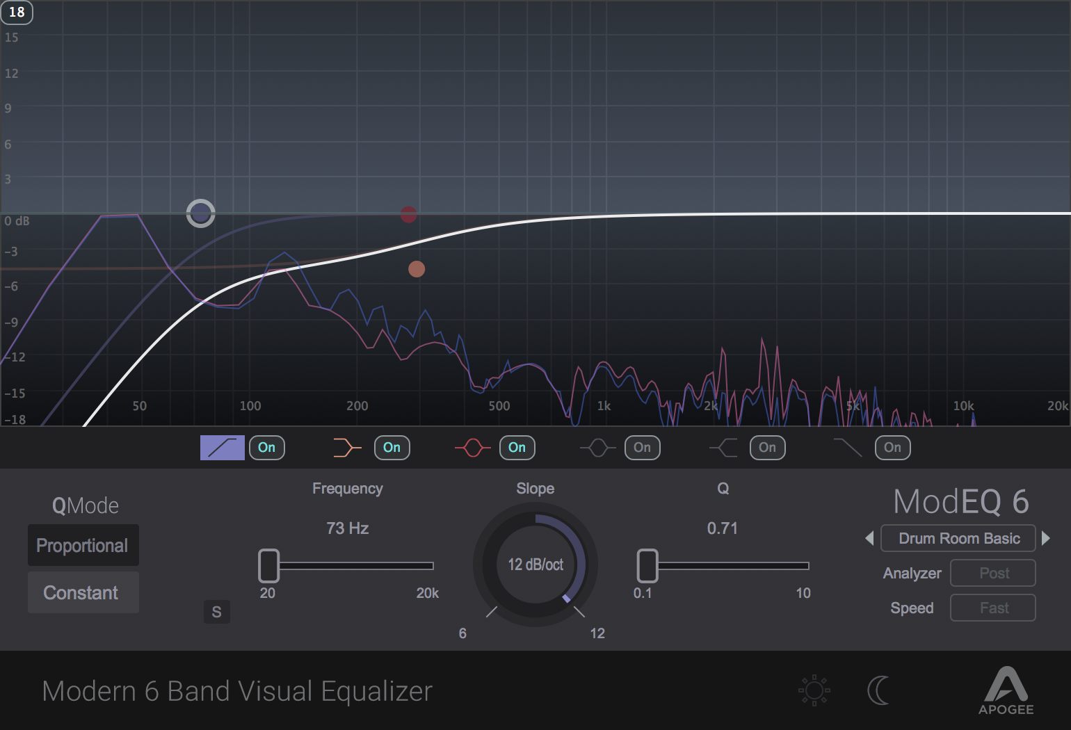 Apogee ModEQ 6 - Dark Mode