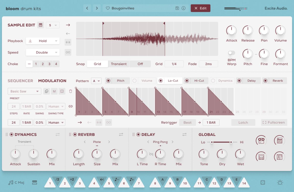 Bloom Drum Kits - Edit Page Modulation