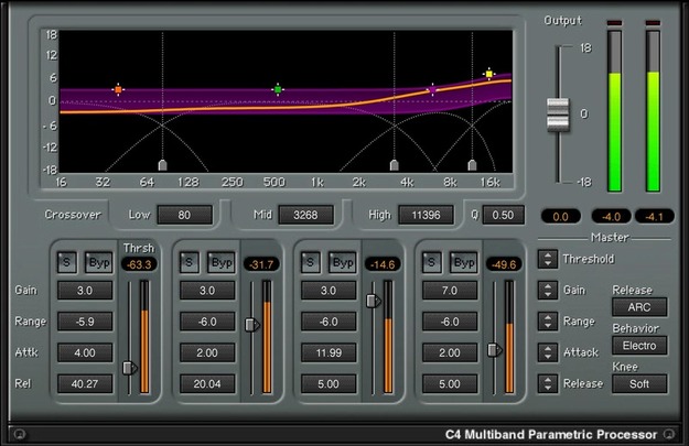 C4 Multiband Compressor interface