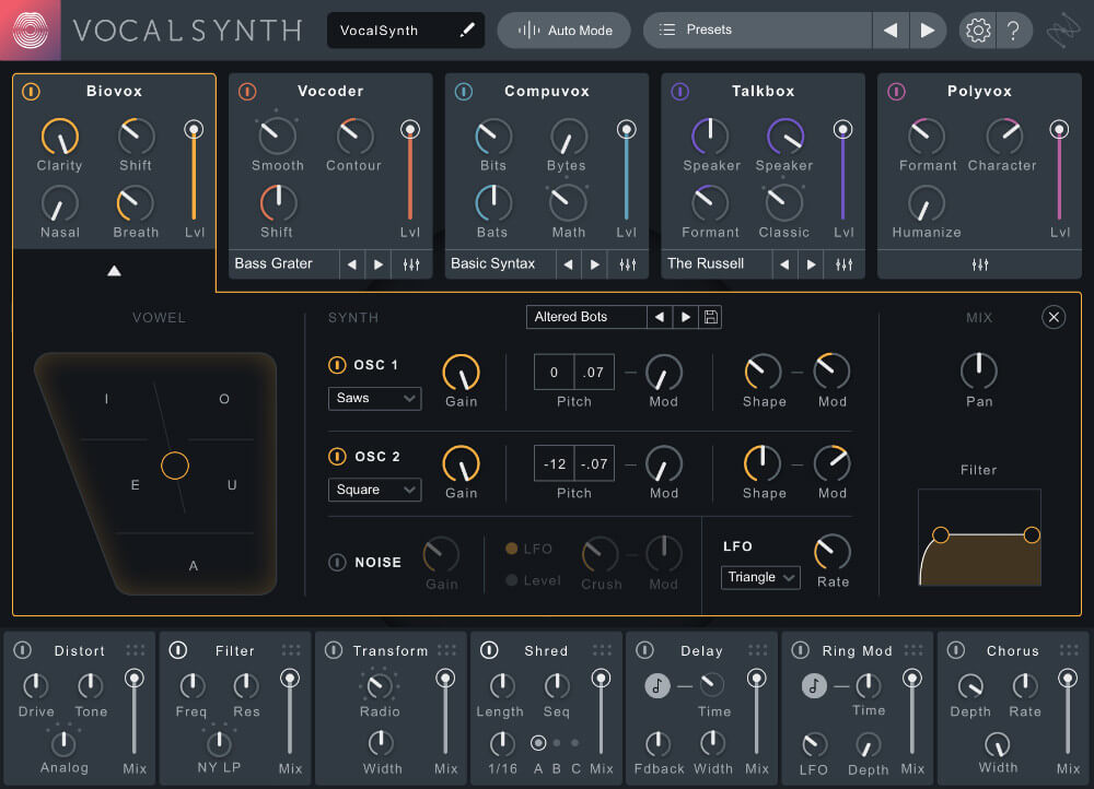 VocalSynth 2 - Biovox UI