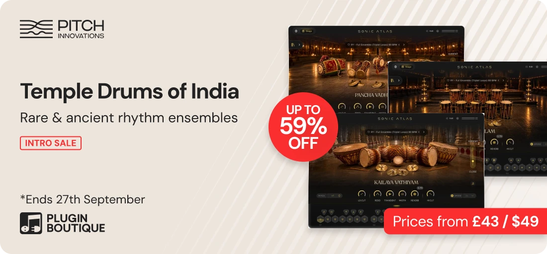 Pitch Innovations Sonic Atlas — Temple Drums of India Intro Sale