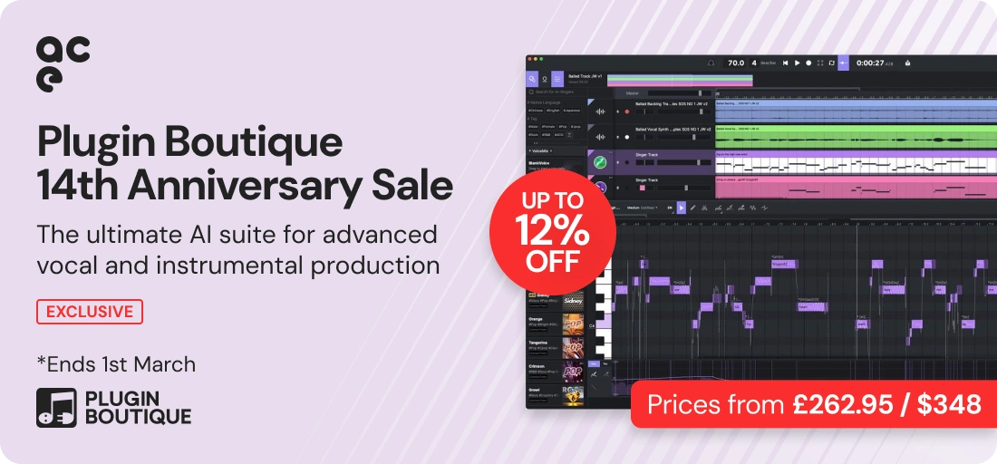 ACE Studio x Plugin Boutique 14th Anniversary Sale (Exclusive)