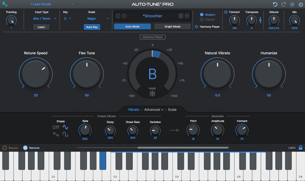 Auto-Tune Pro 11 - Advanced Mode (Dark)